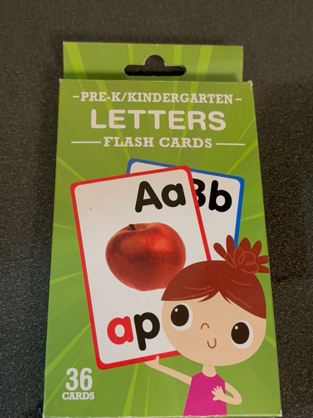 Pre-K/Kindergarten Letters Flash Cards - Green